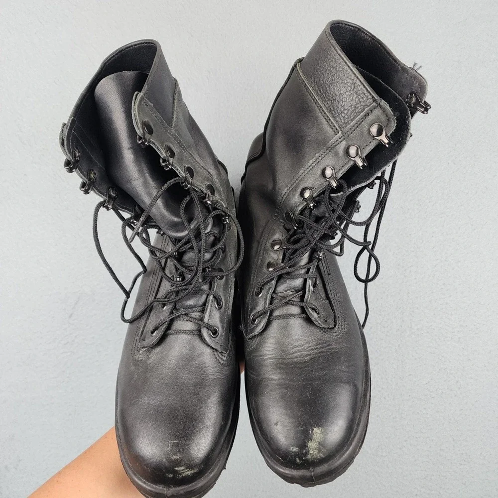 Belleville 360ST Boots Mens Size 9 M Black Leather Steel Toe Vibram Combat Work